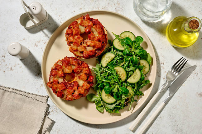 Pizza bagels au chorizo & mozza râpée