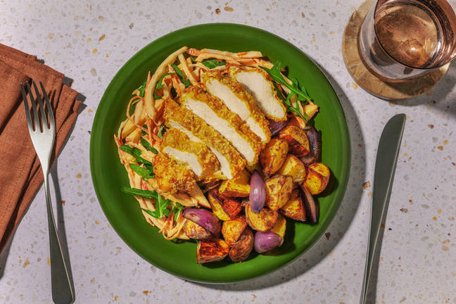 Cheese Crusted Curried Chicken