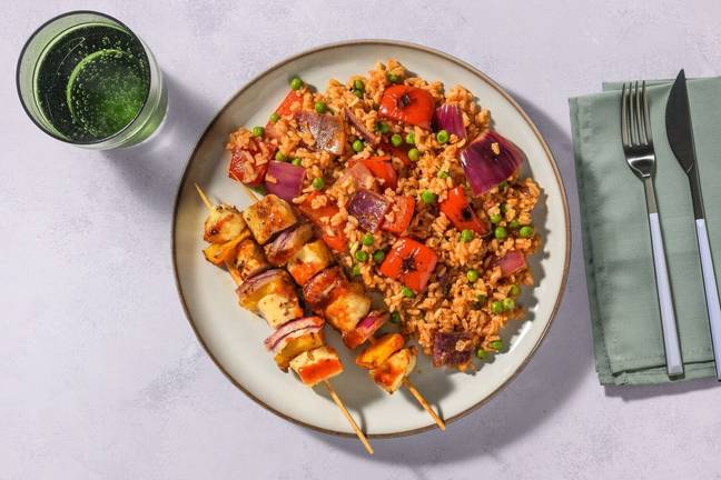 Szechuan Paneer Skewers