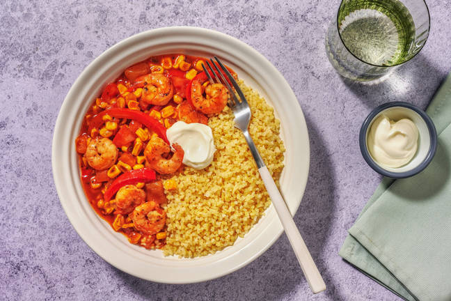 Chipotle-Mango Prawn Bulgur Bowl
