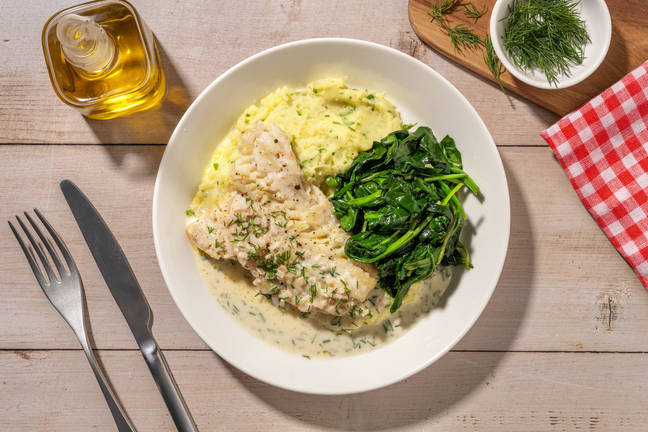 Lieu au beurre nantais à l'aneth & purée