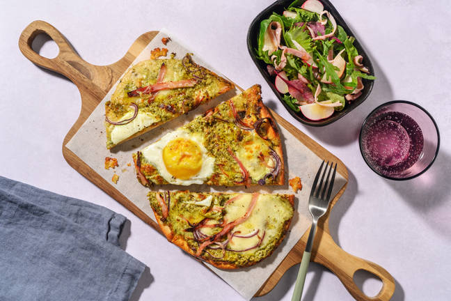 Pizza naan Contadina : pesto, mozza & jambon