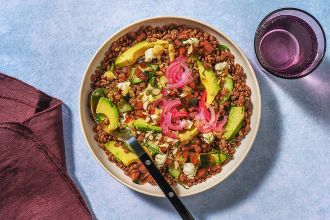 L'Atlas : lentilles, chèvre & tomate côtelée
