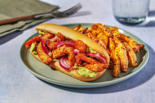 Hot dog pour Papounet : guacamole & porc épicé