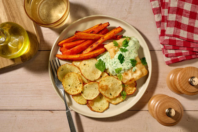 Filet de poisson & émulsion persil-cerfeuil