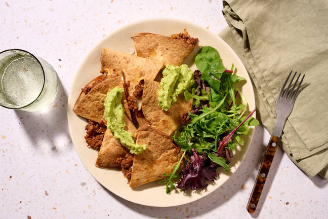 Quesadillas au bœuf & gouda fondant