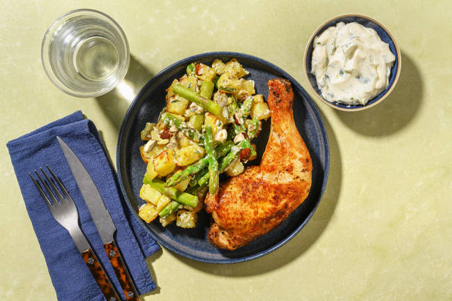 Cuisse de poulet rôtie & mayo à l'estragon