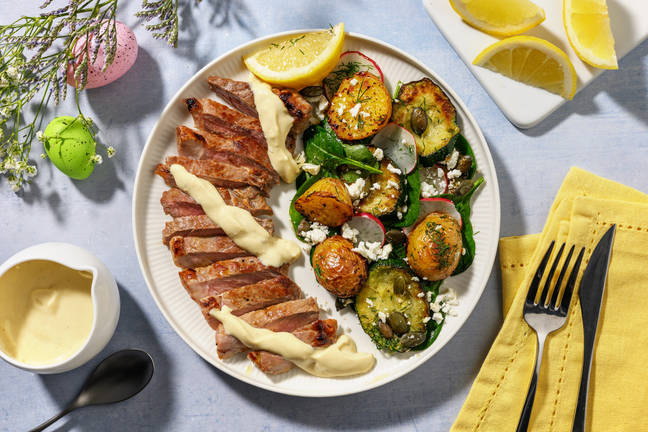 Marinert storfemørbrad og søt sennepssaus