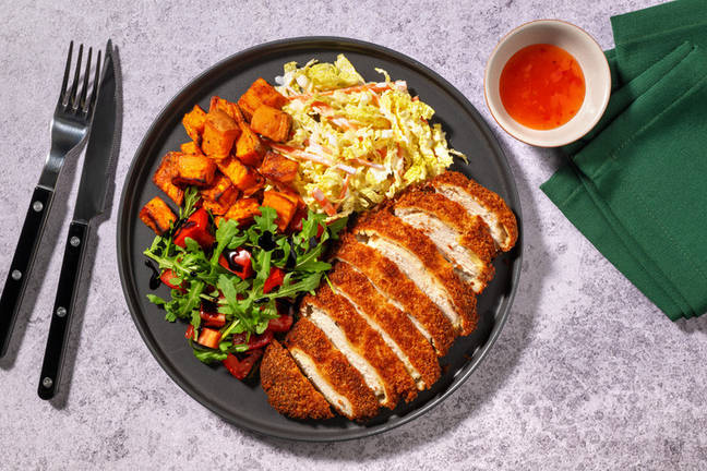 Crumbed Turkey and Sweet Potato Chunks
