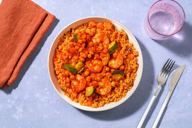 Middle Eastern Style Prawn and Chickpea Tagine