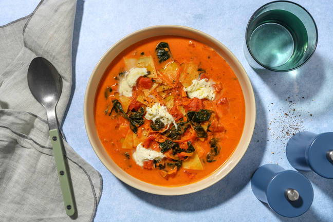One-pot Veggie Lasagne Soup