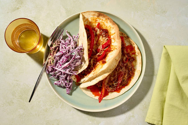 Cheesy tostadilla's met rundergehakt
