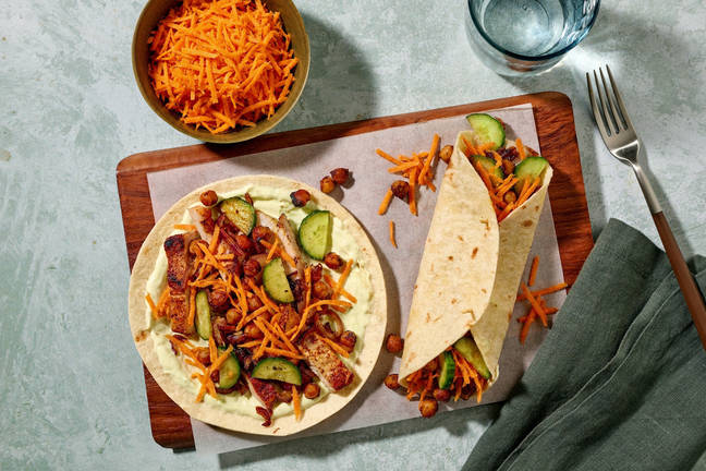 Wraps de porc aux épices africaines & coriandre