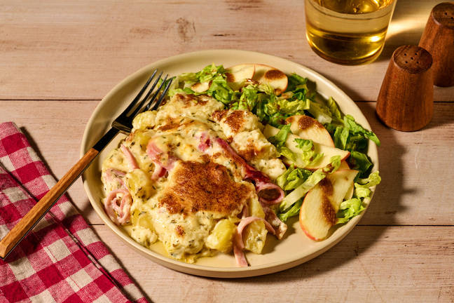 Gratin du coin : fourme d'Ambert AOP & jambon