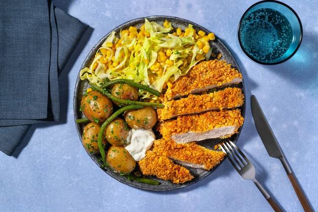 Tortillachips-paneret svinekotelet