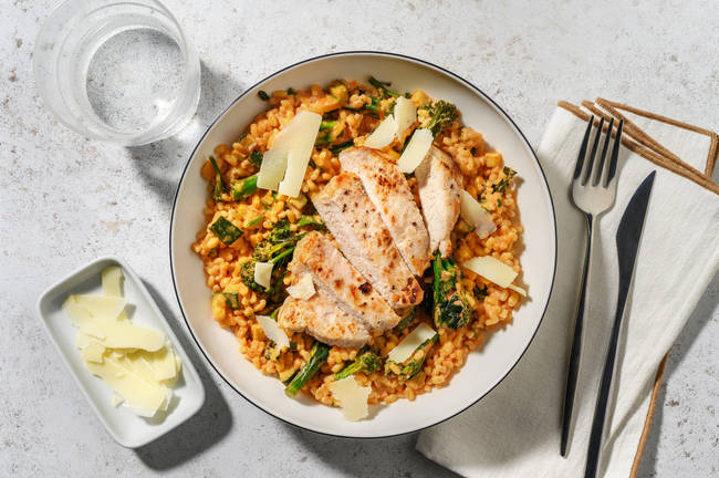 Marinerte svinekoteletter og perlebygg