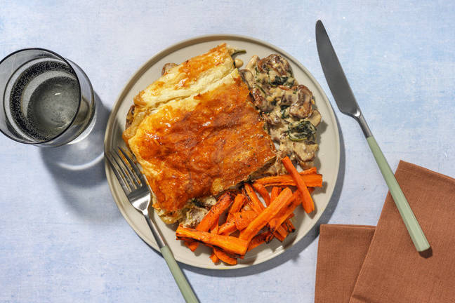 Flaky Pastry Truffle Mushroom Pie