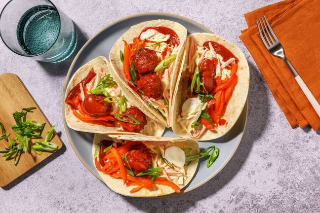 Asian Style Sweet and Spicy Falafel Tacos