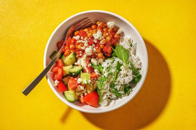 Hurtiglaget greskinspirert kikertbowl