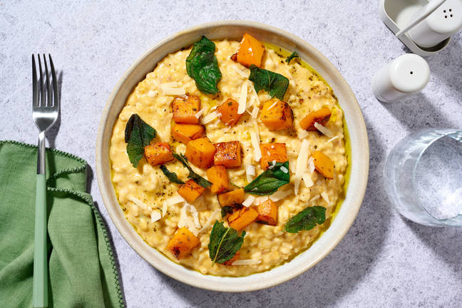 Risotto de courge butternut & sauge croustillante