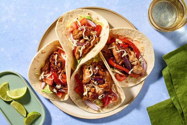 Family Taco Night: Cheesy BBQ Chicken Tacos