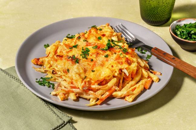 Käsig-cremiger Strozzapreti-Auflauf 