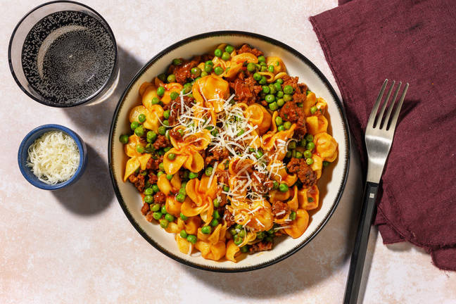 Fresh Mushroom Fiorelli in Rich Ragu