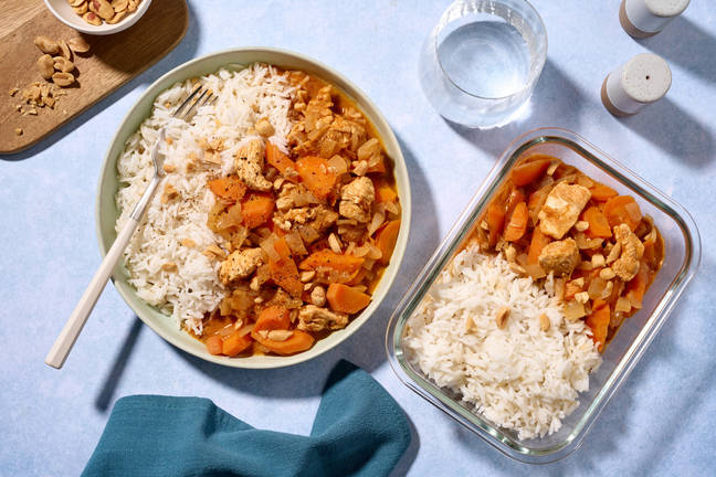 Mafé revisité au poulet, cacahuètes & gingembre