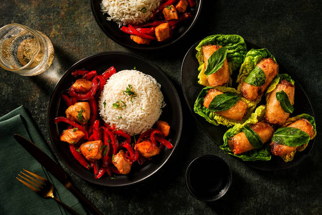 Poulet au caramel & nems façon Viêt