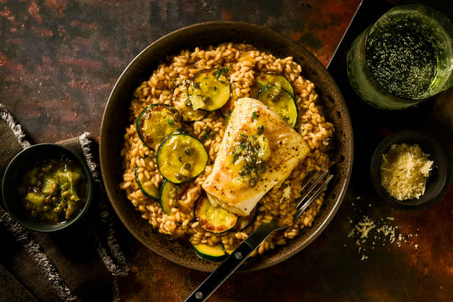 Filet de cabillaud sauce verte à la grenobloise