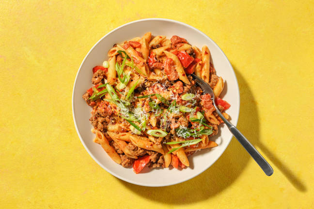 Kjapp Tex-Mex kjøttdeigpasta