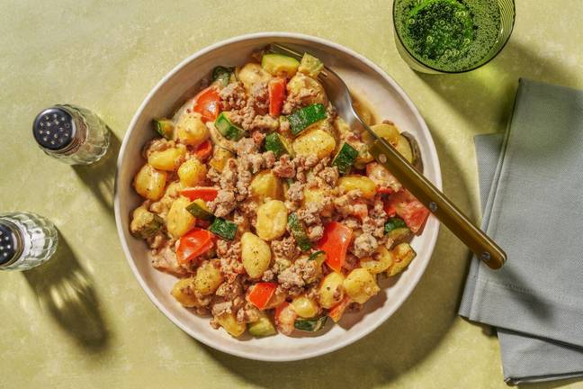 Spiced Sausage and Courgette Gnocchi