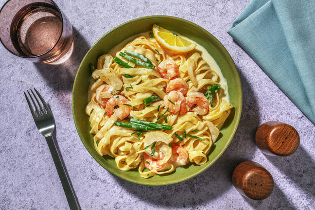 Creamy Prawn Tagliatelle