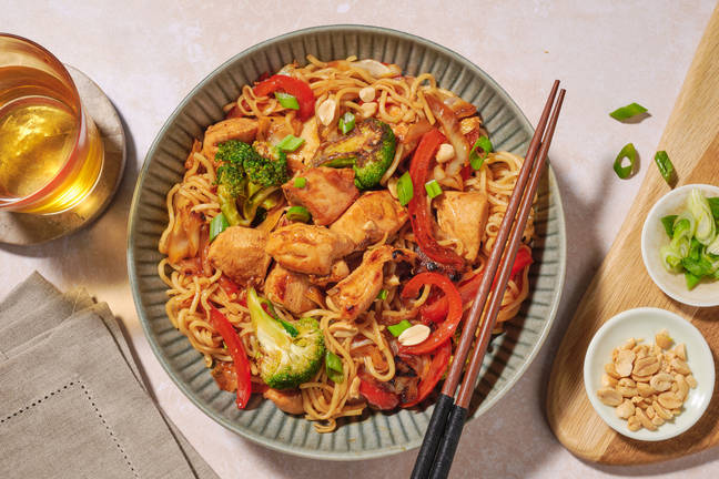 Ginger Chicken Yakisoba Inspired Noodles