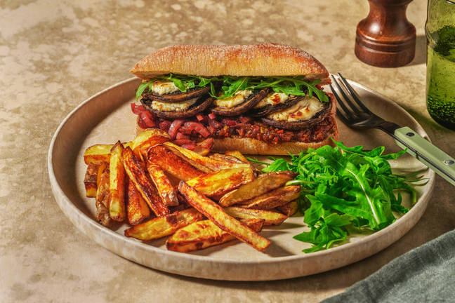 Portobello Mushroom and Goat's Cheese Sandwich