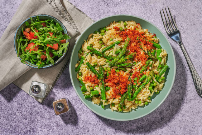 Lemony Asparagus Orzotto 