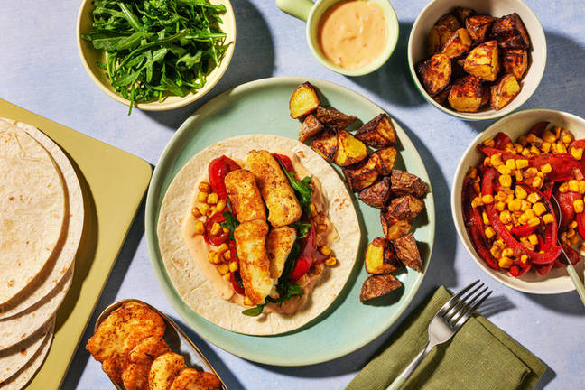 Cajun Spiced Halloumi Tortillas