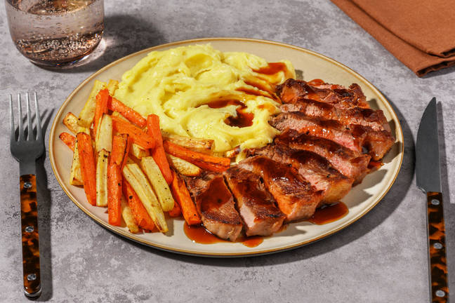 21 Day Aged Rump Steak and Cheesy Garlic Mash