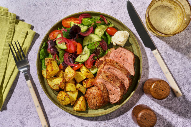 21 Day Aged Rump Steak and Oregano Roast Potatoes