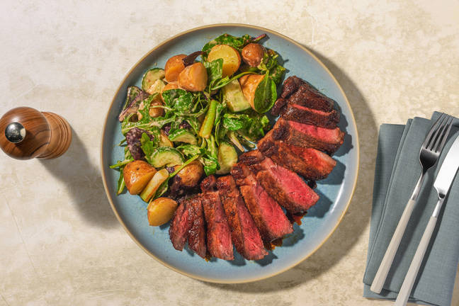 Glazed Rump Steak and Soy Butter Potatoes