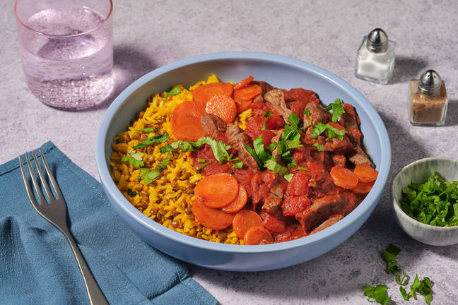 Tunisian-spiced Beef Strips