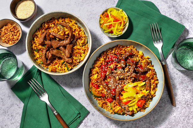 Kindvriendelijke zoete sesam-biefstukreepjes