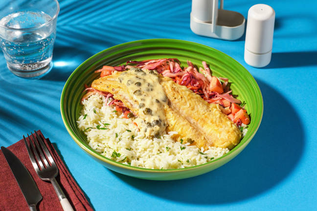 Fischfilet in Kapern-Sahne-Soße