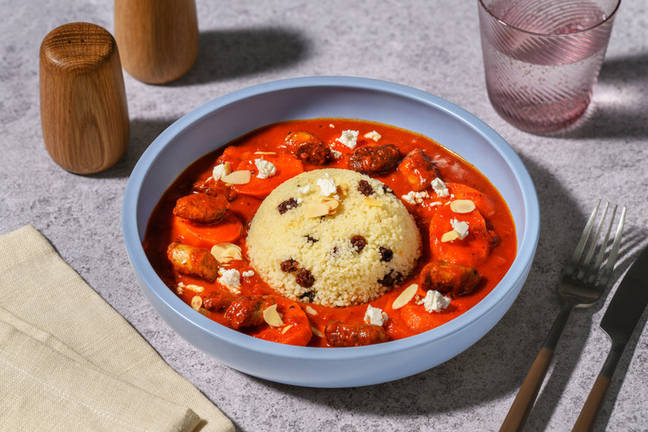 Couscous mit Nürnberger Bratwürstchen