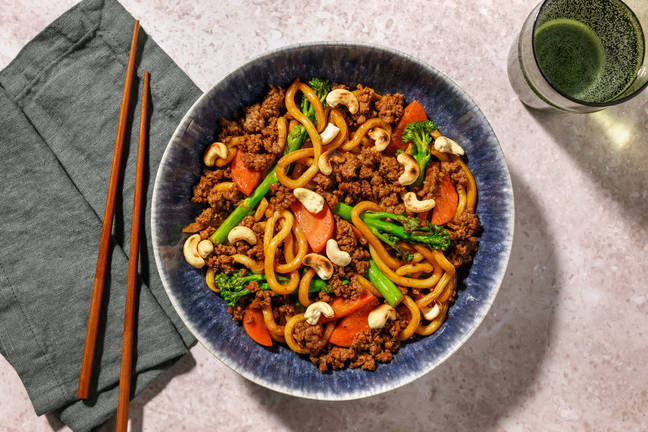 One Pan Hoisin Beef Udon