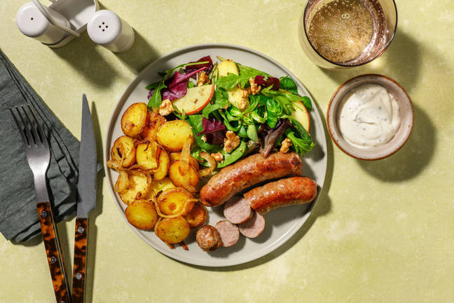 Sausages and Bratkartoffeln Inspired Potatoes 