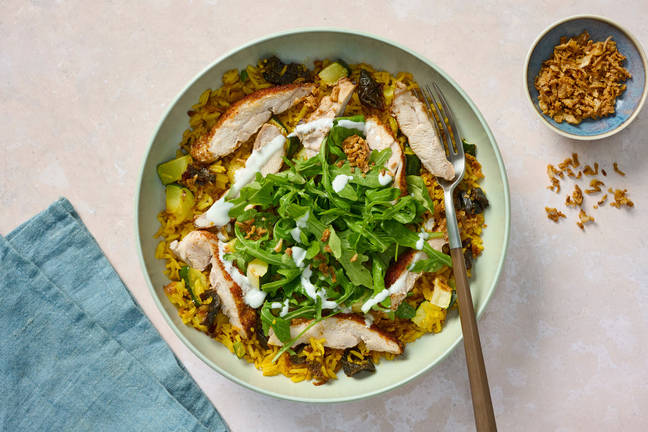 Mediterranean Inspired Chicken and Jewelled Rice