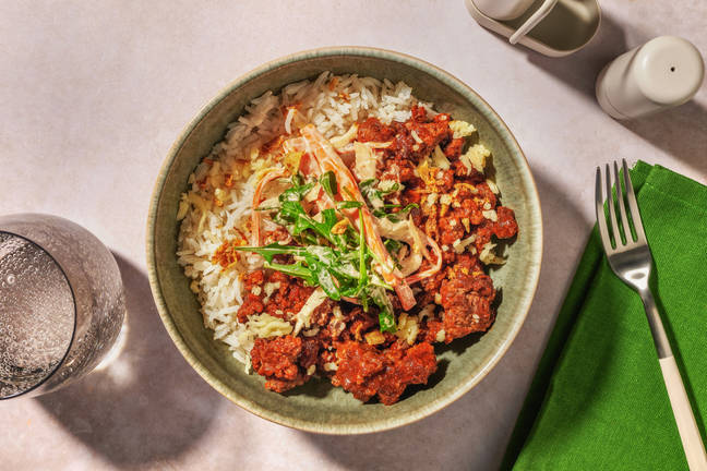 Super Quick Beef Cheeseburger Inspired Rice Bowl