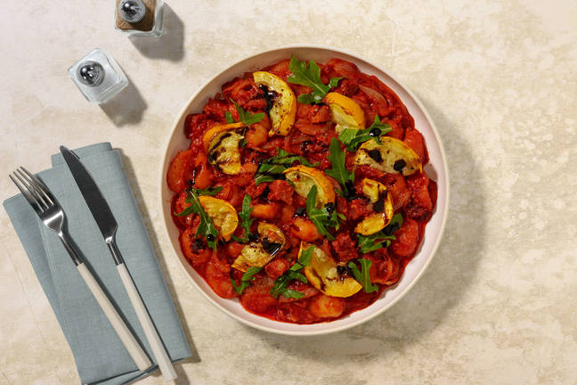 Chorizo and Yellow Courgette Pan-Fried Gnocchi