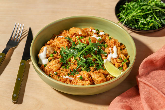 Galinhada Inspired Chicken and Rice Bowl